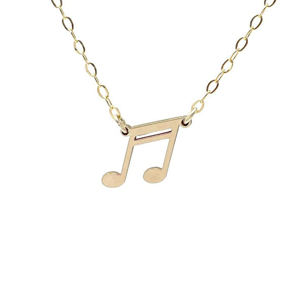 Rose gold music 2024 note necklace