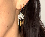 Dreamcatcher Huggie Hoop Earrings