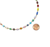 Colorful Glass Beaded Necklace with Spacers