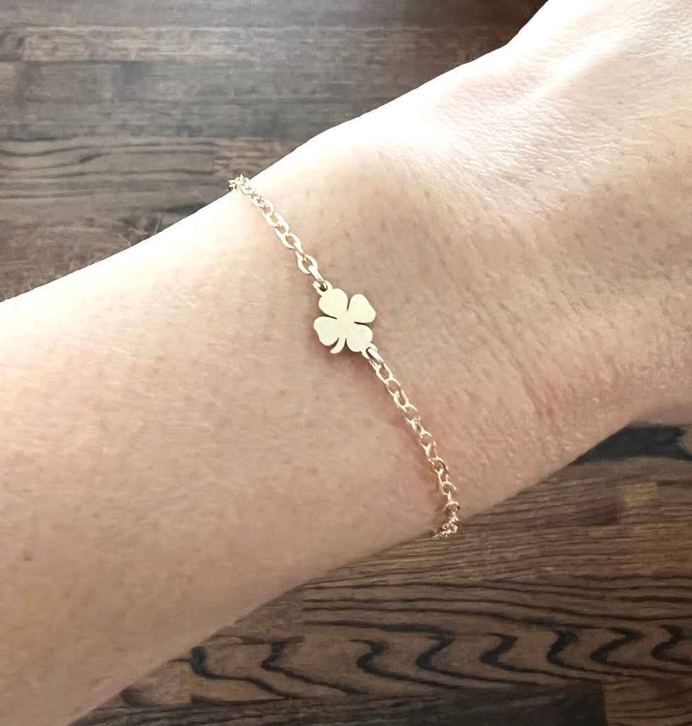The Gold Four Leaf Clover Bracelet